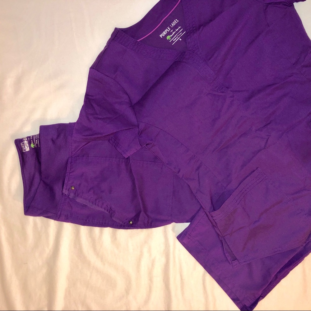 Set Purple Label-Healing Hands Yoga Scrubs